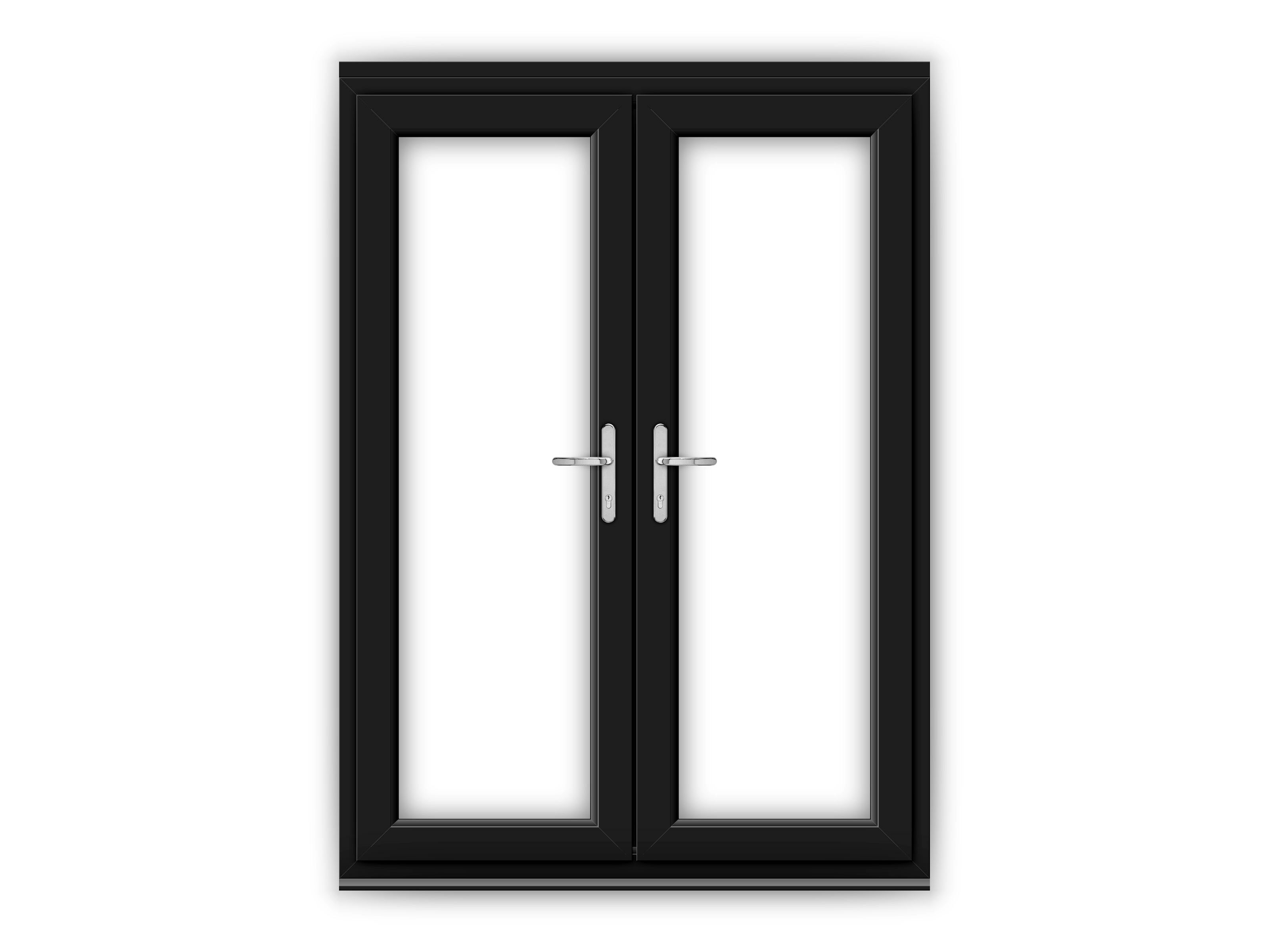 5ft Black uPVC French Doors Flying Doors